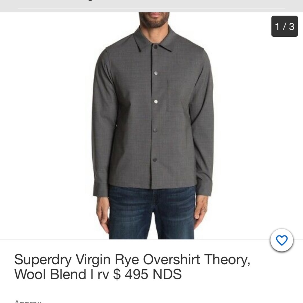 THEORY Super dry wool over shirt - Picture 6 of 10